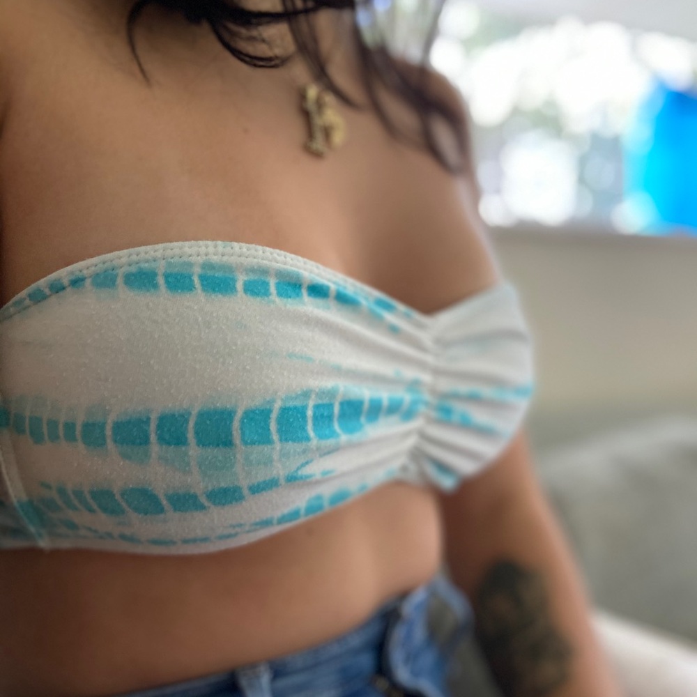 Blue & White Tye Die Nollie Bandeau